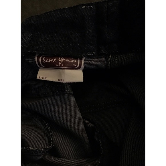 Vintage 70's Saint Germain Jeans Blue Denim Straight Leg Paris Indigo Blue - Picture 11 of 12